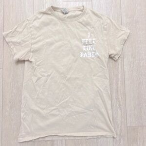 I Feel Like Pablo Graphic T-Shirt Kanye West Yeezy Style Cream Size Small